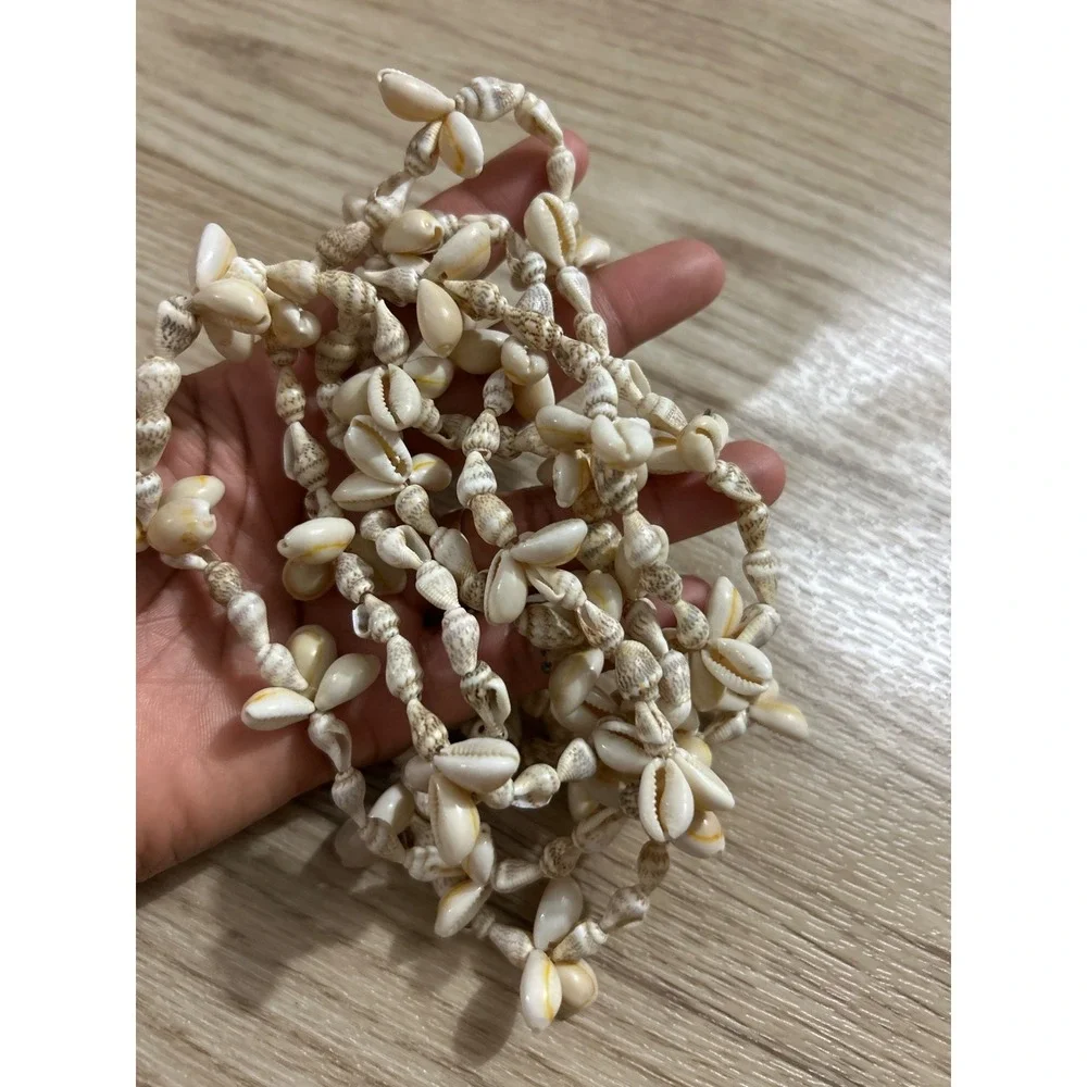 Cowrie Shell Beaded Necklace Handmade Beach Jewelry 36‎ Inches